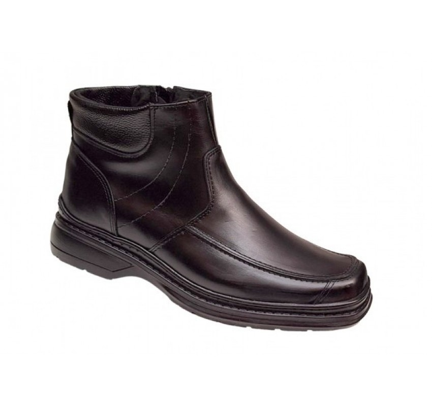 Oferta marimea 41 Ghete barbati din piele naturala cu fermoar imblanite LGKR77N