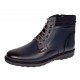 Ghete barbati sport casual din piele naturala cu siret si fermoar (imblanite) Corsa Blue
