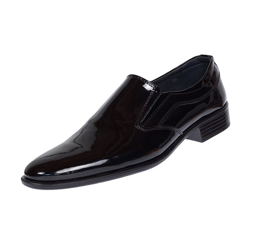Pantofi barbati eleganti din piele naturala Mateo Negru Lac Marimea