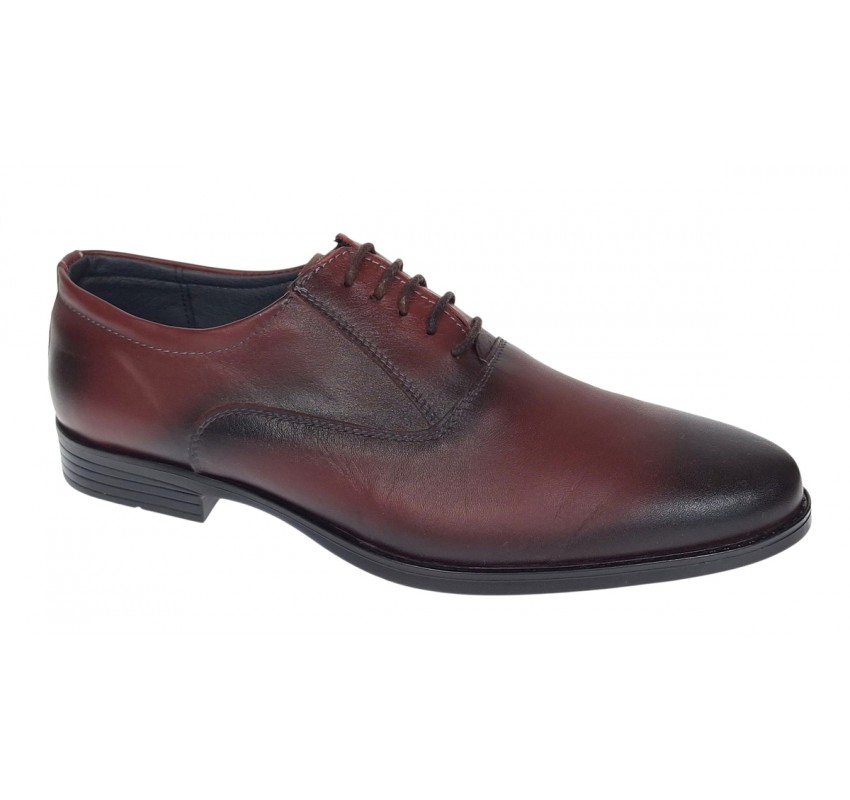Oferta Pantofi barbati eleganti din piele naturala Visiniu - LGKR84VIS (Pantofi Probati)