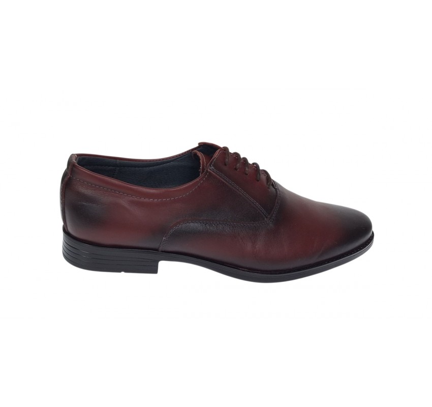 Oferta Pantofi barbati eleganti din piele naturala Visiniu - LGKR84VIS (Pantofi Probati)