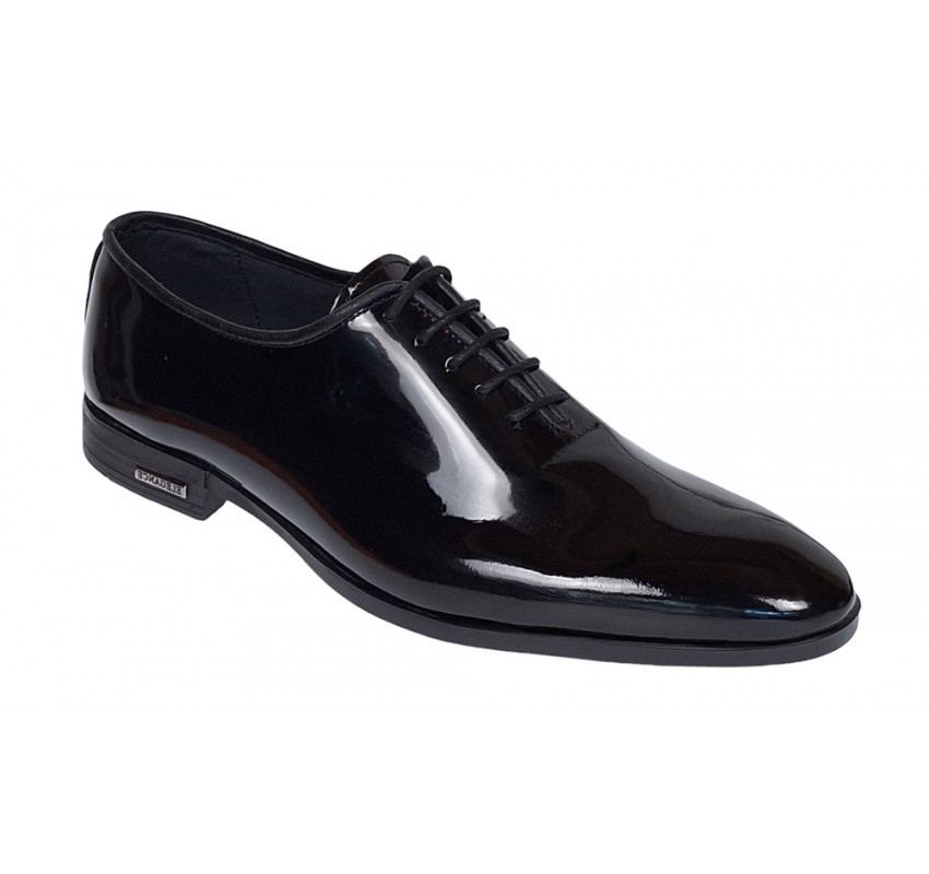 Oferat Pantofi barbati negri lacuiti eleganti din piele naturala LGKR98NL