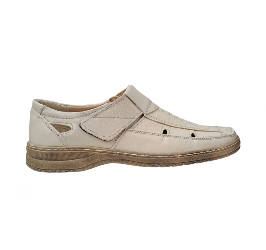 Pantofi de vara casual pentru barbati, perforati din piele naturala Bej Marimea 41, 44 Pantofi de vara casual pentru barbati, perforati din piele naturala Bej Marimea 41, 44