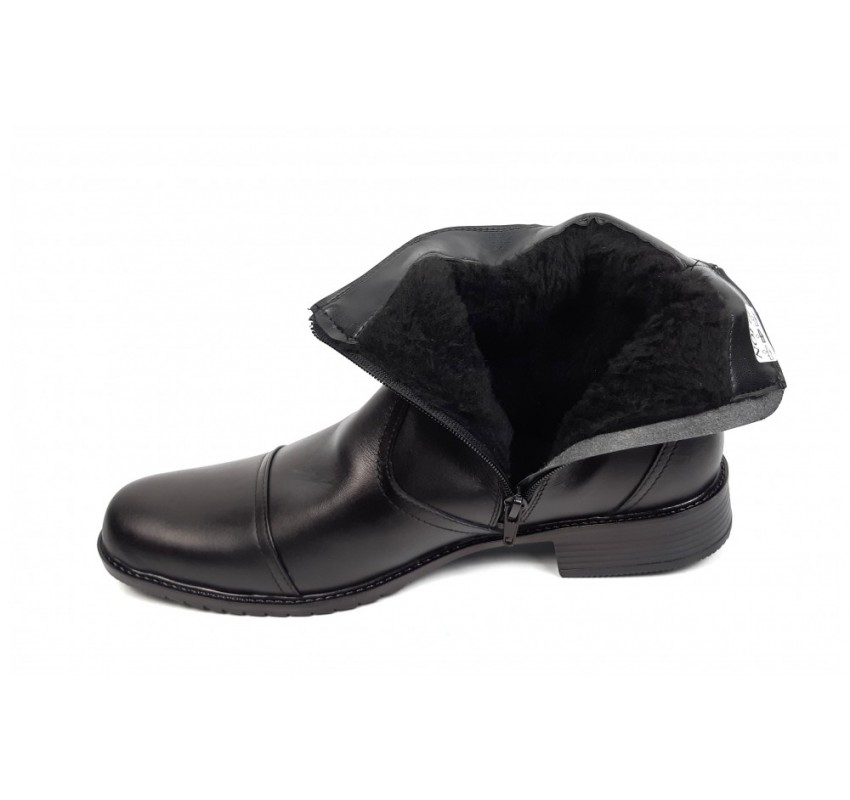 Marimea 42 Ghete barbati elegante din piele naturala cu fermoar imblanite LGMODN