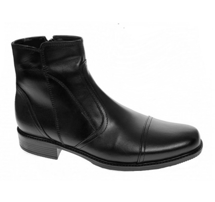 Marimea 42 Ghete barbati elegante din piele naturala cu fermoar imblanite LGMODN