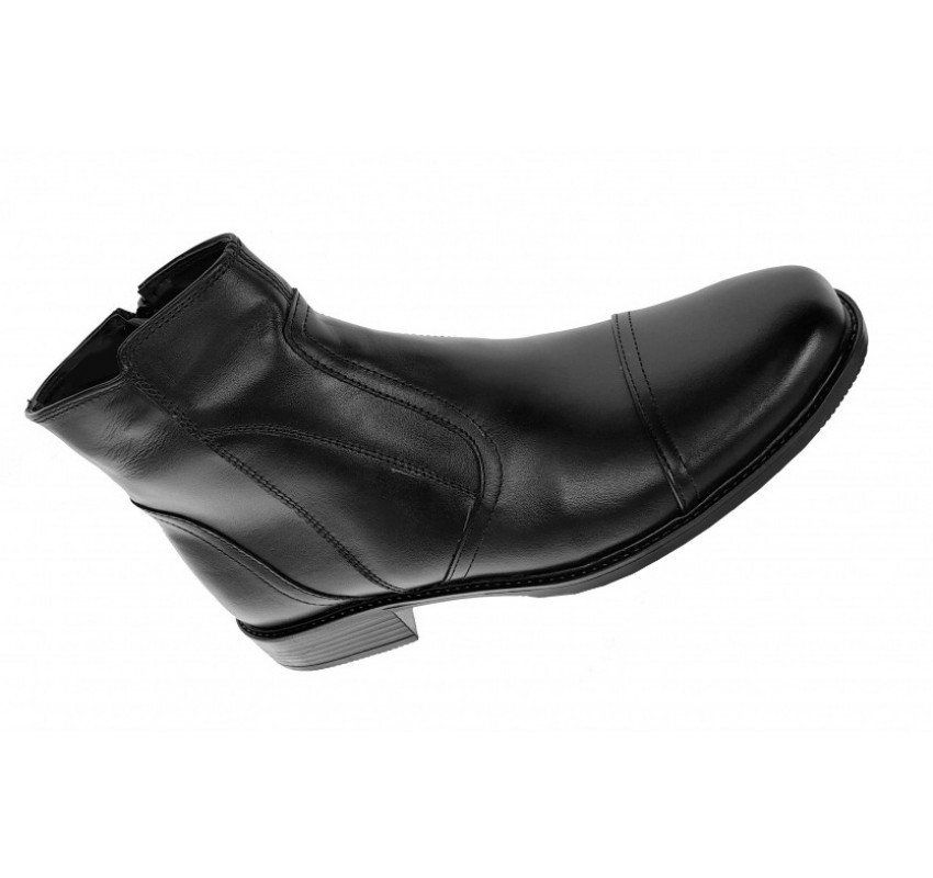 Marimea 42 Ghete barbati elegante din piele naturala cu fermoar imblanite LGMODN