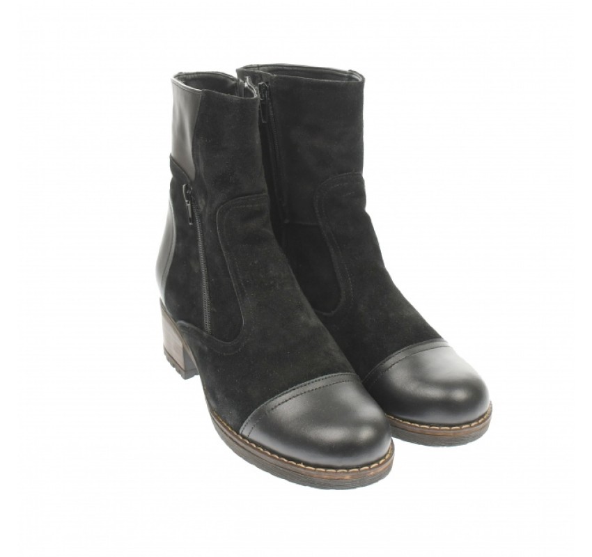 Oferta marimea 39 - Ghete dama din piele naturala, cu fermoar - Negru (imblanite) - LGNADIANVEL Oferta marimea 39 - Ghete dama din piele naturala, cu fermoar - Negru (imblanite) - LGNADIANVEL