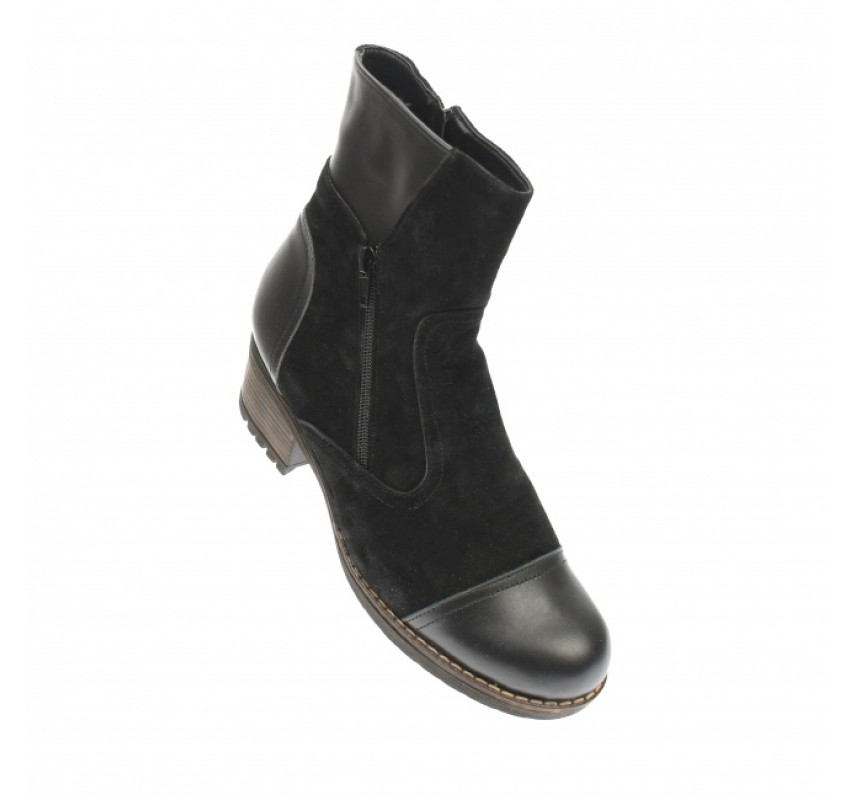 Oferta marimea 39 - Ghete dama din piele naturala, cu fermoar - Negru (imblanite) - LGNADIANVEL Oferta marimea 39 - Ghete dama din piele naturala, cu fermoar - Negru (imblanite) - LGNADIANVEL
