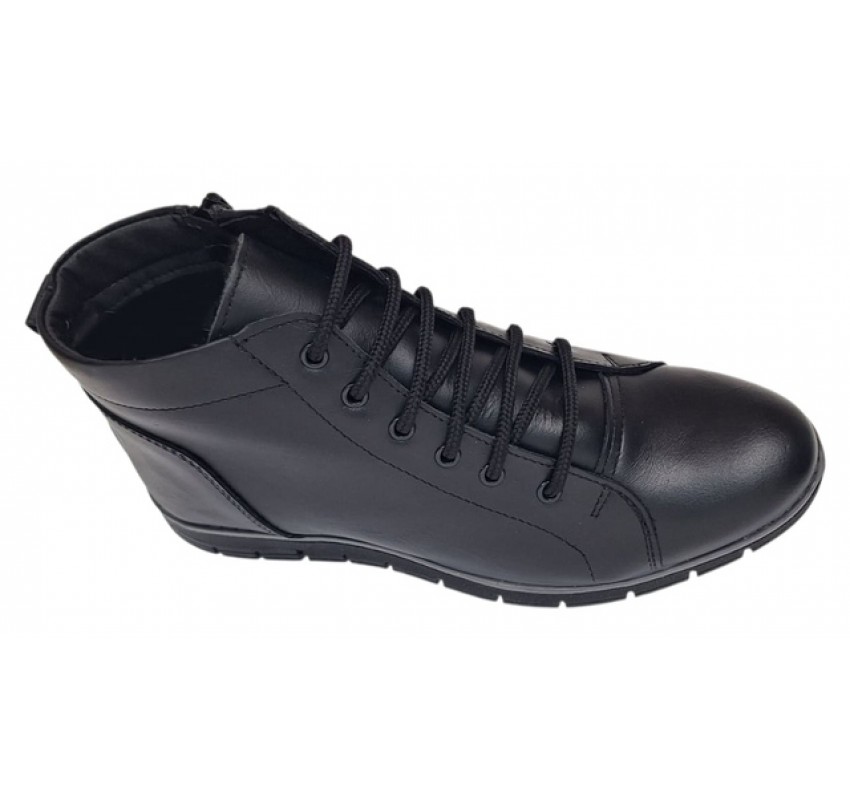 Oferta Marimea 38 Ghete barbatesti casual din piele naturala cun siret si fermoar LGS2021SIRN