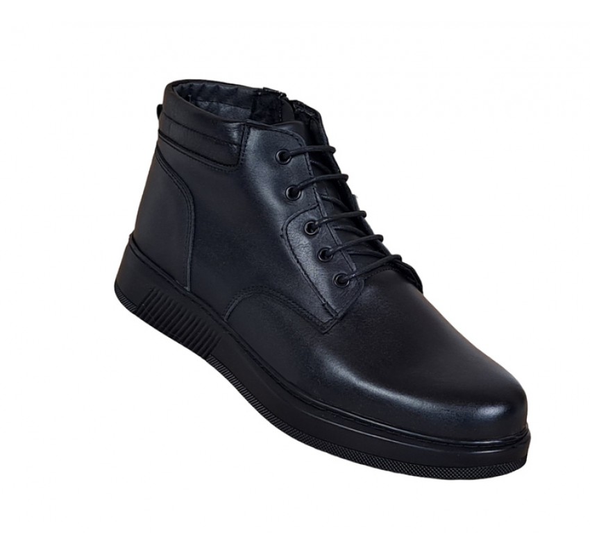 Oferta Marimea 43 Ghete barbati din piele naturala imblanite culoare neagra LGSSPORT23N