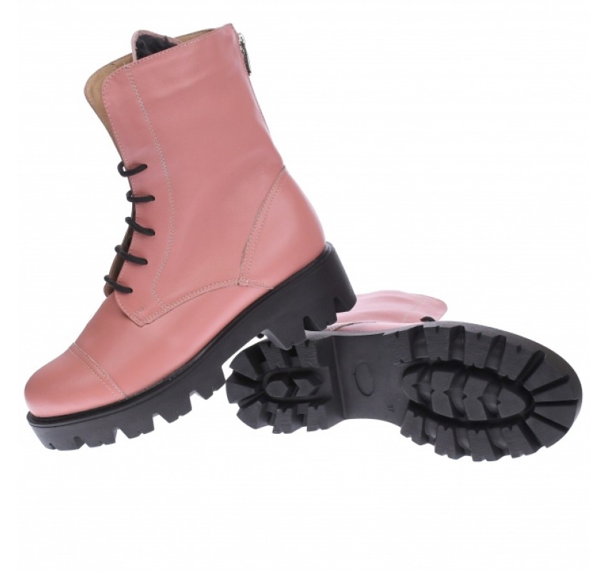 Oferta marimea 37 - Bocanci dama imblaniti, din piele naturala, roz- LKAMELYAROZ Oferta marimea 37 - Bocanci dama imblaniti, din piele naturala, roz- LKAMELYAROZ