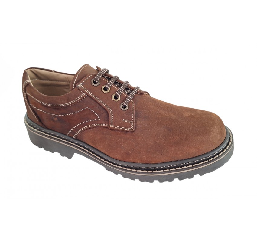 Marimea 41 Pantofi barbati din piele naturala maro bufu - Pantofi cu defect/ Probati - LMARK3MBF2