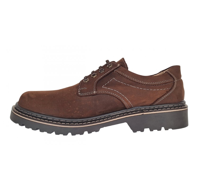 Marimea 41 Pantofi barbati din piele naturala maro bufu - Pantofi cu defect/ Probati - LMARK3MBF2