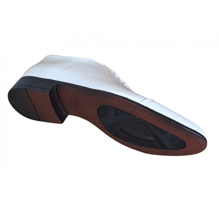 Oferta marimea 41 Pantofi barbati eleganti de ceremonie piele naturala Alb Lac LMOD1ALAC