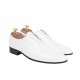 Oferta marimea  42-  Pantofi barbati, albi,, eleganti, din piele naturala box - LMOD1ALBBOX