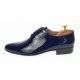 Oferta marimea  38, 41, - Pantofi barbati eleganti bleumarin din piele naturala lac, ENZO - LMOD1BLMLAC