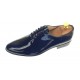 Oferta marimea  38, 41, - Pantofi barbati eleganti bleumarin din piele naturala lac, ENZO - LMOD1BLMLAC