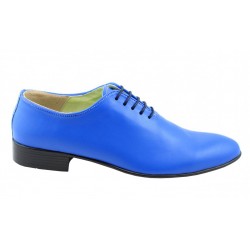 OFERTA marimea 39, 40, 42, 43 - Pantofi barbati office, eleganti din piele naturala ENZO BLUE, LMOD1BLU
