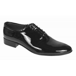 Pantofi barbati eleganti din piele naturala Negru LAC LMOD1NLAC