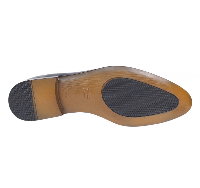 Pantofi barbati eleganti din piele naturala Negru LAC LMOD1NLAC