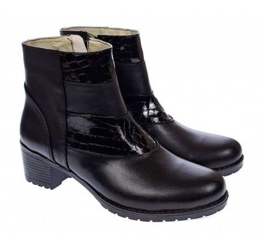 Oferta marimea 37 Ghete dama din piele naturala cu fermoar LMVS20N