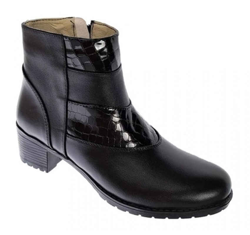 Oferta marimea 37 Ghete dama din piele naturala cu fermoar LMVS20N