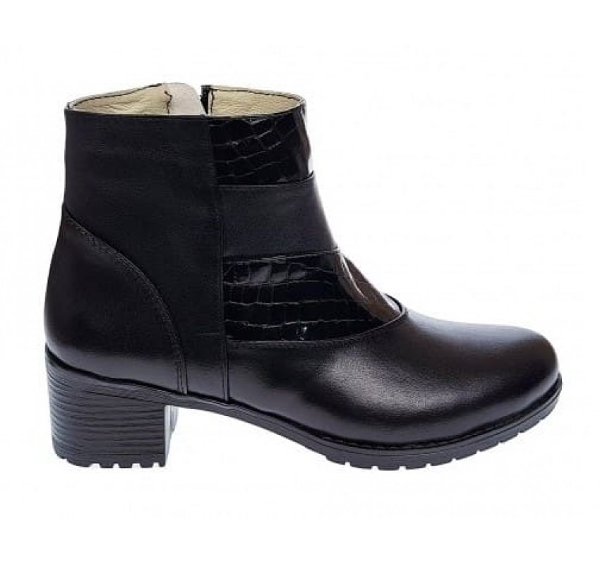 Oferta marimea 37 Ghete dama din piele naturala cu fermoar LMVS20N