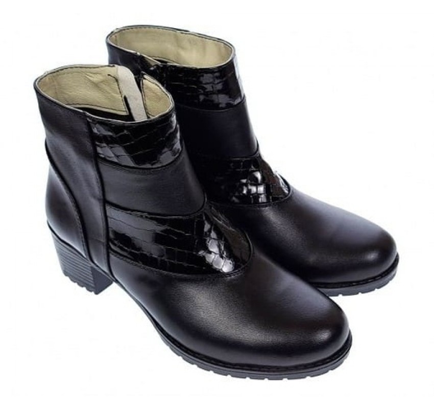 Oferta marimea 37 Ghete dama din piele naturala cu fermoar LMVS20N