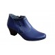 Oferta marimea 37 Ghetute dama din piele naturala cu fermoar bleumarin LMVS5BL