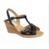 Marimea 35 Sandale dama din piele naturala, cu platforme de 7 cm, negru, MVS71NLCOL