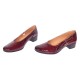 Marimea 37, 40 Pantofi dama din piele naturala Croco Lac Bordeaux - LMVSP1CRV