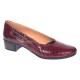 Marimea 37, 40 Pantofi dama din piele naturala Croco Lac Bordeaux - LMVSP1CRV