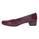 Marimea 37, 40 Pantofi dama din piele naturala Croco Lac Bordeaux - LMVSP1CRV