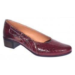 Marimea 37, 40 Pantofi dama din piele naturala Croco Lac Bordeaux - LMVSP1CRV