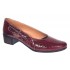 Marimea 37, 40 Pantofi dama din piele naturala Croco Lac Bordeaux - LMVSP1CRV