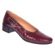 Marimea 37, 40 Pantofi dama din piele naturala Croco Lac Bordeaux - LMVSP1CRV