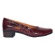 Marimea 37, 40 Pantofi dama din piele naturala Croco Lac Bordeaux - LMVSP1CRV