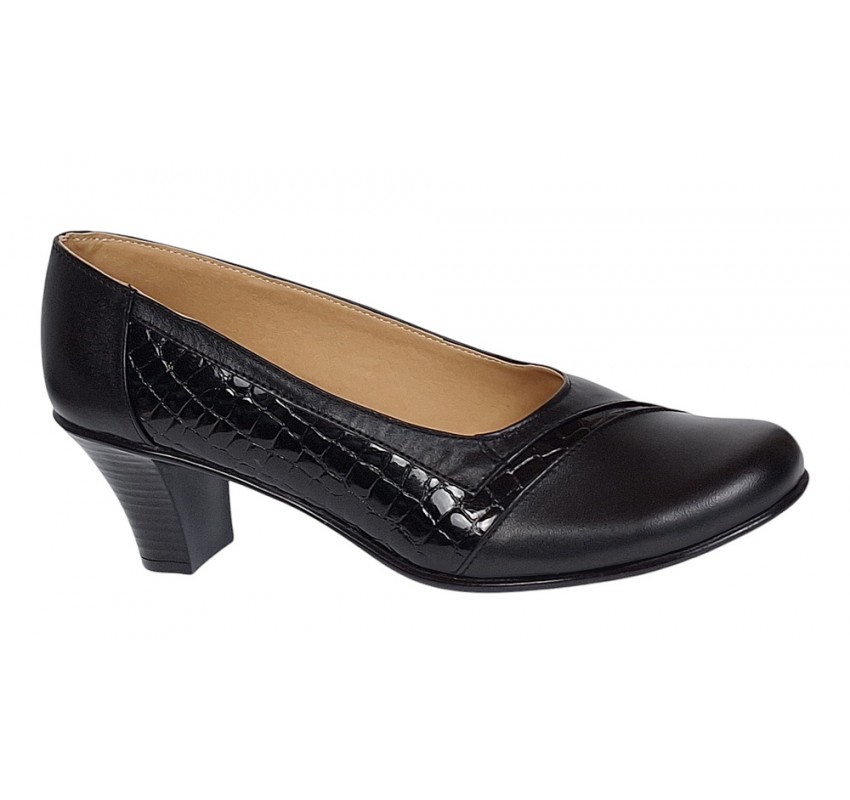 Marimea 40 Pantofi dama eleganti din piele naturala Negru MVSP26NCR