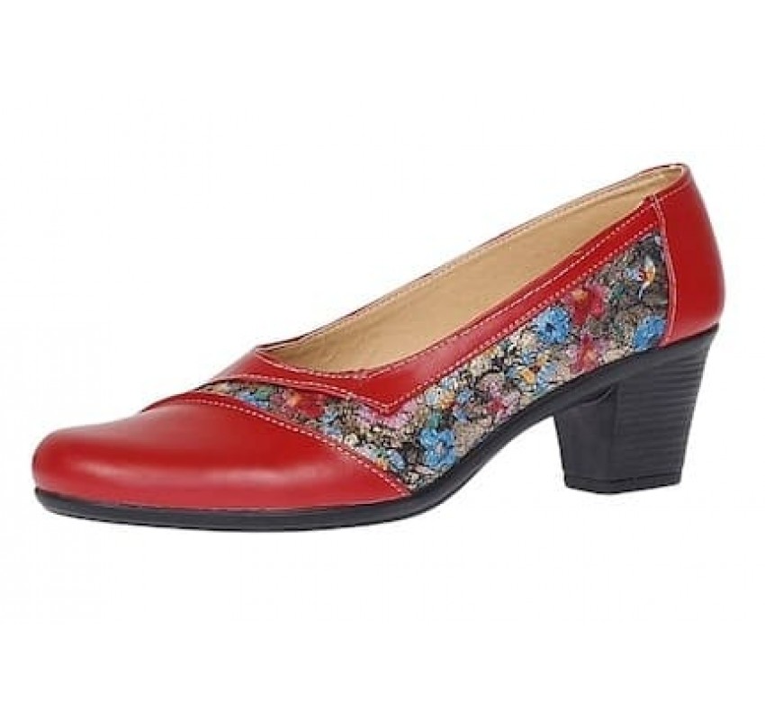 Marimea 37 Pantofi dama eleganti din piele naturala Rosu Color LMVSP26XR