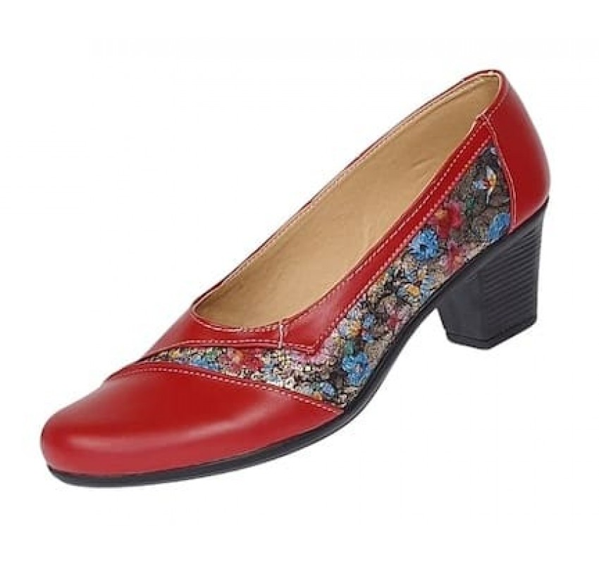 Marimea 37 Pantofi dama eleganti din piele naturala Rosu Color LMVSP26XR