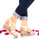 Oferta marimea 40 - Sandale dama crem din piele naturala - LNA134 Oferta marimea 40 - Sandale dama crem din piele naturala - LNA134
