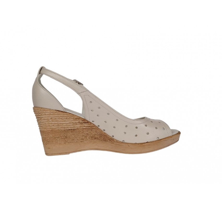 Oferta 39 Sandale dama crem din piele naturala - LNA177CREM