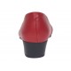 Marimea 37, 38 Sandale dama rosii din piele naturala, decupate lateral, cu toc mic elegant de 3 cm Roselia R