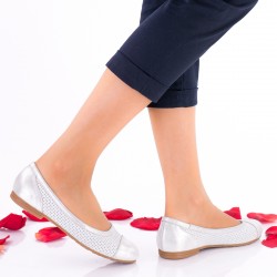 OFERTA  marimea 36 -  Balerini dama, model casual din piele naturala, argintii - LNA248 OFERTA  marimea 36 -  Balerini dama, model casual din piele naturala, argintii - LNA248