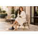 Marimea 38 Pantofi dama eleganti decupati din piele naturală, Bej Box cu Bej Lac LNA50BLP