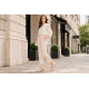 Marimea 38 Pantofi dama eleganti decupati din piele naturală, Bej Box cu Bej Lac LNA50BLP