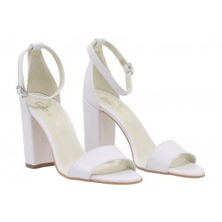 Oferta marimea 35 Sandale dama culoare alb din piele naturala toc 8cm - LNA54AP