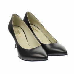 OFERTA MARIMEA  39   - Pantofi stiletto dama, negri, din piele naturala box , toc 8 cm - LNA63N OFERTA MARIMEA  39   - Pantofi stiletto dama, negri, din piele naturala box , toc 8 cm - LNA63N