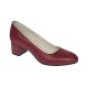 Marimea 37 Pantofi eleganti dama din piele naturala box, toc 5 cm - LNA73GRENA