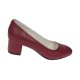 Marimea 37 Pantofi eleganti dama din piele naturala box, toc 5 cm - LNA73GRENA